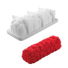 Moldes navideños para pastel de Mousse de tira larga, moldes de silicona de calidad alimentaria para pastel, molde para Mousse francés, bandeja de pastelería para, utensilios de cocina para hornear DLNB - SH0101744-2 unidades - Ver 9