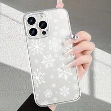 Funda de Teléfono Transparente con Patrón de Copo de Nieve Compatible con iPhone 17 Air/16/15/14/13/12/11 Pro Max 16 Plus, Adecuada para Hombres y Mujeres, Simple y Personalizada, Protección a Prueba de Golpes - transparente - Ver 7