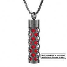 Colier nou vintage negru cu difuzor de aromaterapie, colier cu pandantiv cu difuzor de uleiuri esențiale de parfum cu cutie mică din oțel inoxidabil, bijuterii pentru aromaterapie - Negru - Vizualizare 17