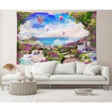 D7ftx5ft Eiffel Tower Backdrop European Paris Balcony Flowers Blooming Peacock Waterfall Sunset Background France Wonderland Birthday Wedding Party Decor Photo Studio Props Wallpaper - B11852 - 查看 4