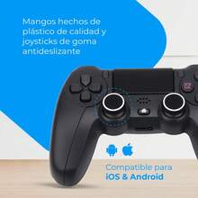 NK Mando para PS / PS3 / PC / Móvil Inalámbrico - Wireless Controller con Dualshock, Función Detección 6 ejes, Luz LED, Panel Táctil, Entrada para Auriculares, Cable de Carga incluido - Negro ✅ Entrega 24/72h a España (península) - Pack Negro - Ver 5