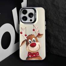 Cute Christmas Santa Elk New Year Gifts Phone Case Covercompatible with  15 14 Pro MAX 13 11 12 XS SE XR 7 16 8Plus Laser Hard Cover Fundas,Covercompatible with  17 Hülle, 17 pro Hülle, 17 promax Hülle