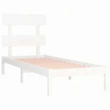 Massivholzbett Weiß 90x190 cm-XY231702