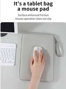 10.9 Inch Tablet Sleeve Case Carrying Bag Compatible With IPad Pro M2/M1, Surface Pro 10.3 Inch X/9/8/7/6, With Pockets For Accessories (10.9 Inch, PU-Grey) Laptop Case Laptop Sleeve Laptop Cover For Women Travel Essentials - Multicolor - View 8