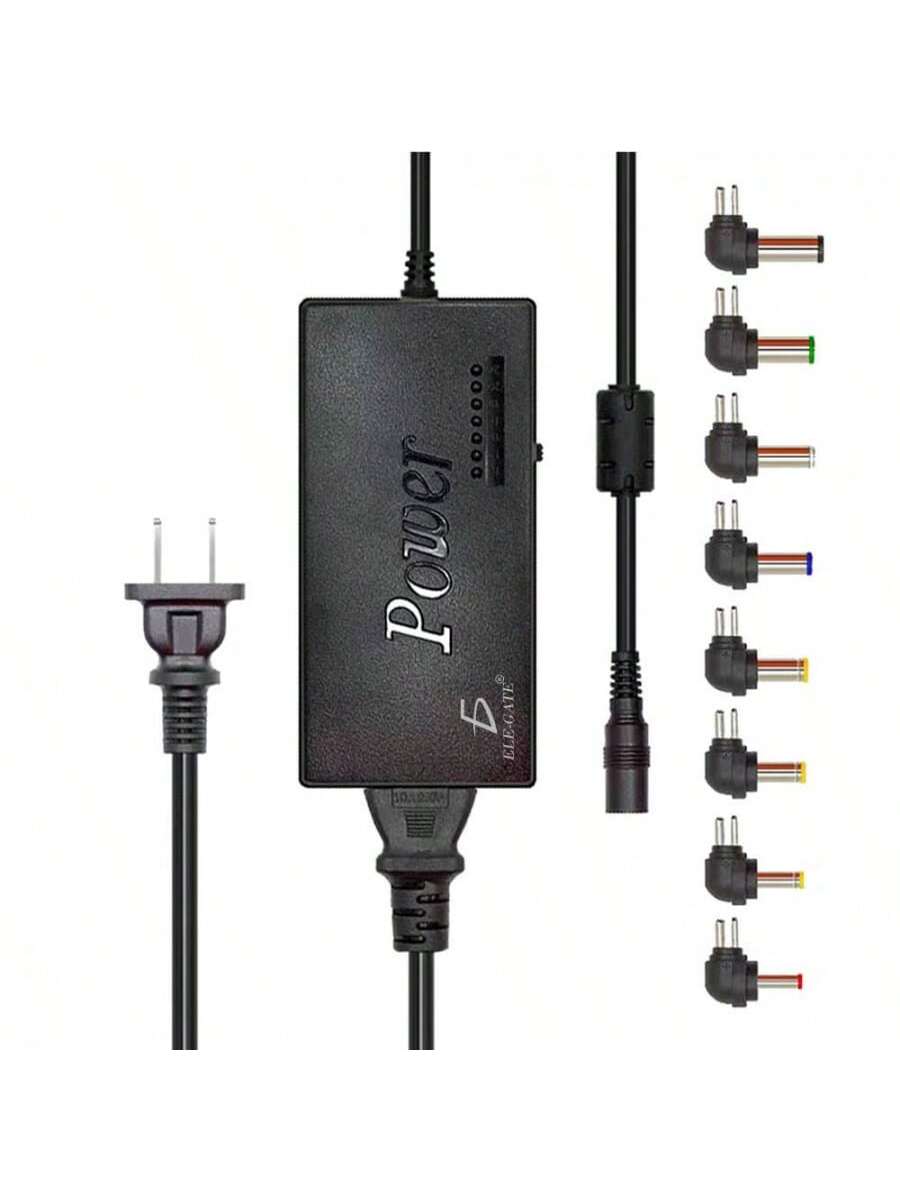 Cargador universal para portátiles con voltaje variable, 8 puntas, 12 - 24v, 96w