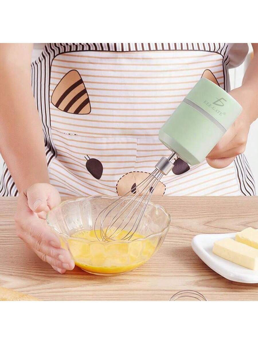 Batidora manual inalámbrica recargable con 3 velocidades ajustables