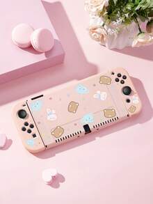 Compatible With Switch/Switch OLED/Switch Lite Cartoon Bear & Rabbit & Elephant Pattern Game Console Shell And Accessories, The Package Includes A Protective Case, Storage Bag, Base Shell, Game Console Dust Cover, Game Storage Card Box, Handle Protective Cover And Other Styles Of Accessories To Choose From, Christmas Gifts/Spring Romance/Valentine's Day Gifts/Back To School Gifts - Multicolor - View 7