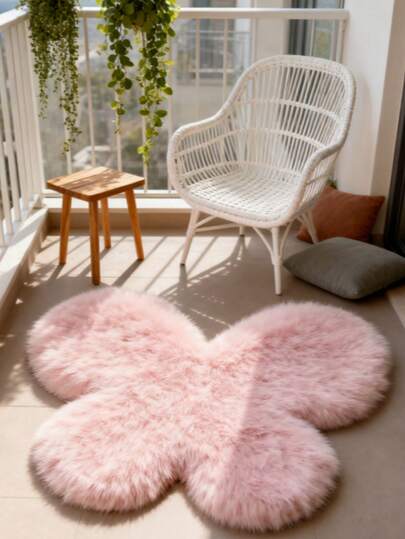 1 Peça Tapete Felpudo, Disponível nas cores Roxo, Rosa, Vermelho, Preto, em Formato de Borboleta, Macio e Amigável à Pele, Absorvente, Tapete Grosso para Outono/Inverno, Tapete Decorativo para Quarto, Sala de Estar, Tapete Pequeno, Decoração Doméstica, Tapete Lavável para Uso Externo