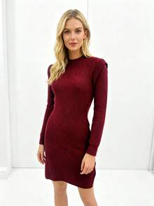 Women's Autumn Sweater Dresses, Outings, Elegant Ladie's Dresses, Long Sleeves,Tight , Can Be Worn Inside Or Outside,Thick And Warm, Christmas Clothing, Tops