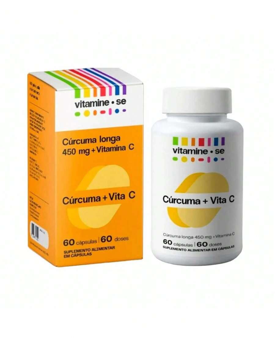 Suplemento Vitamina C + Cúrcuma Vitamine-se c/60 Cápsulas