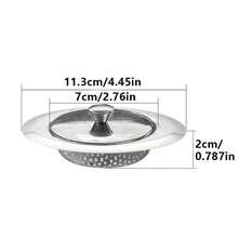 Edelstahl Küchenspüle Sieb mit Deckel - geruchlos, Ablaufschutz und feines Maschenfilter, geeignet für Gemüse, Essensreste und Bodenablauf, einfach zu reinigen