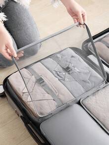 1/11件套旅行收纳多功能打包袋套装,衣物分类整理袋,行李整理袋,大容量旅行配件包,压缩收纳袋,简约时尚旅行必备,网眼手提包,旅行配件,化妆包,内衣袋,化妆包,收纳袋,整理袋,轻松整理衣物,适用于收纳化妆品、护肤品、眉笔、粉扑、梳子、指甲油、美甲用品、珠宝、香水、文具、数码产品,节日礼物,收纳袋,化妆包,旅行必备 - 灰色 - 查看 4