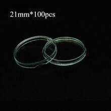 50pcs Commemorative Coin Protector Display Cases, Transparent Plastic Coin Holders, Coin Collection Storage Boxes