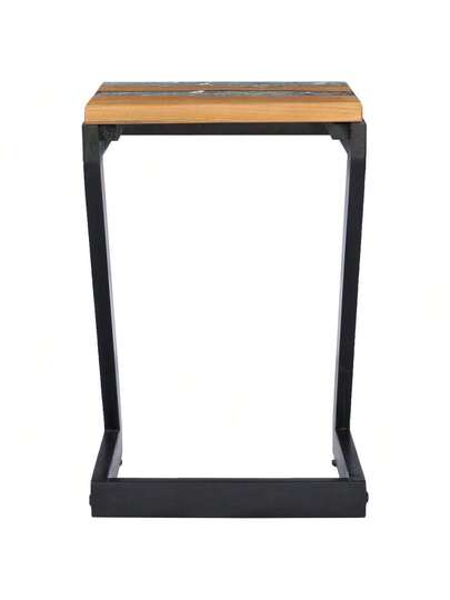 VidaXL Coffee Tafel 30x30x50 Cm Solid Teak Polyresin view 3