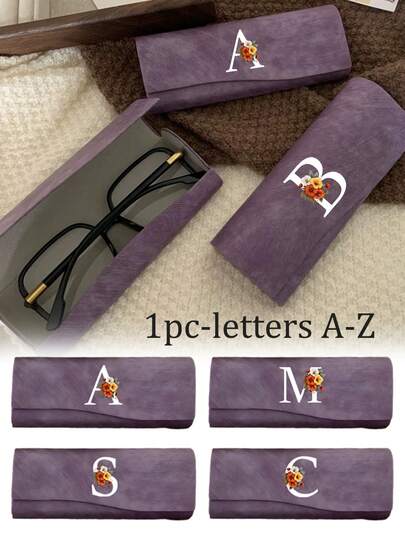 1 个眼镜盒，简约复古羊皮纹手工眼镜盒，高端便携耐压男女眼镜收纳盒，坚固耐用，携带方便，适合存放太阳镜、老花镜等，是送给朋友和家人的绝佳礼物。