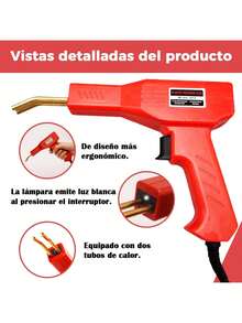 ‌Soldadora Para Reparación De Plásticos, Soldador de Plástico con 400 Grapas, Kit de Reparación DIY para Automóviles, Bumpers y Techos‌ - Tipo de Enchufe A USA (110-127V) - Ver 4
