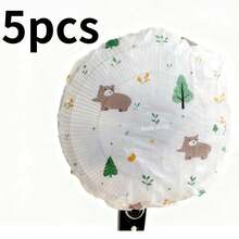 1/2/5PCS 随机颜色风扇防尘罩，通用全覆盖圆形垂直风扇保护罩，适用于学校、办公室、家庭、旅行、行李、组织者、存储