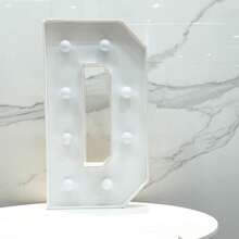 1pc 64cm/25.2in Lighted Letter KT Board Frame, A-Z Plug-In Adjustable Holder With Bracket, Suitable For Birthday Party Anniversary Wedding Proposal Party Decor - Cool White Light, Battery Not Included - White - View 32