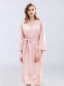 Turkish Cotton Waffle Knit Lightweight Kimono Robe - Quick Dry - Soft, Women - Multicolor - View 9