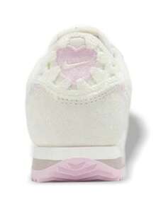 W NIKE CORTEZ LTR CN - 帆佈白色/淡粉紅色 - 查看 4