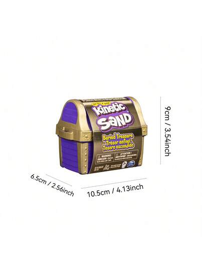 Spin Master Kinetic Sand, Buried Treasure Playset With 6oz Of Kinetic Sand And Surprise Hidden Tool (Style May Vary)