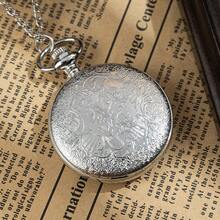 Reloj de bolsillo vintage con engranajes huecos y números romanos, gran regalo para el padre, el mejor papá, te amo papá, piezas de reloj mecánico, gran reloj de bolsillo mecánico antiguo