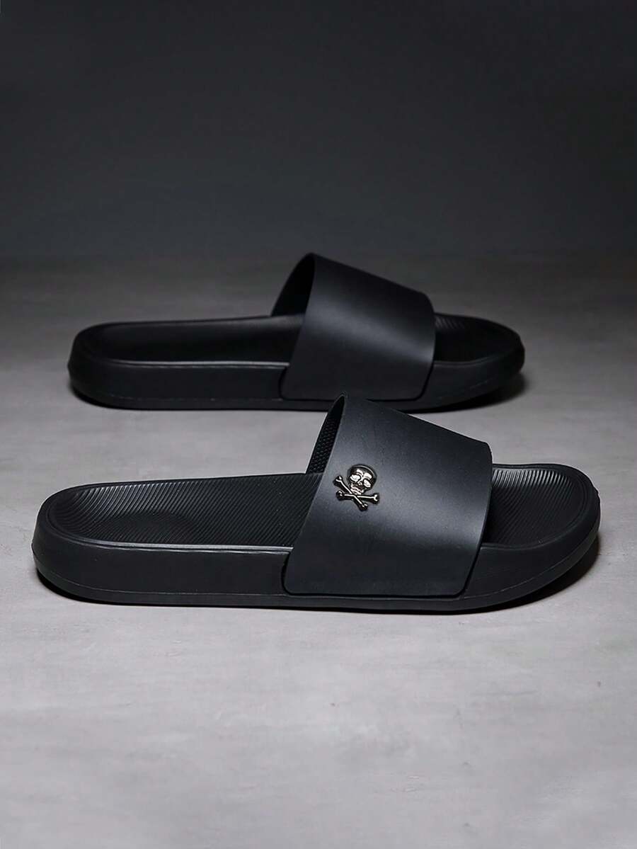 Men's Personalized Slippers, EVA Indoor Leisure Slippers - Black - View 1
