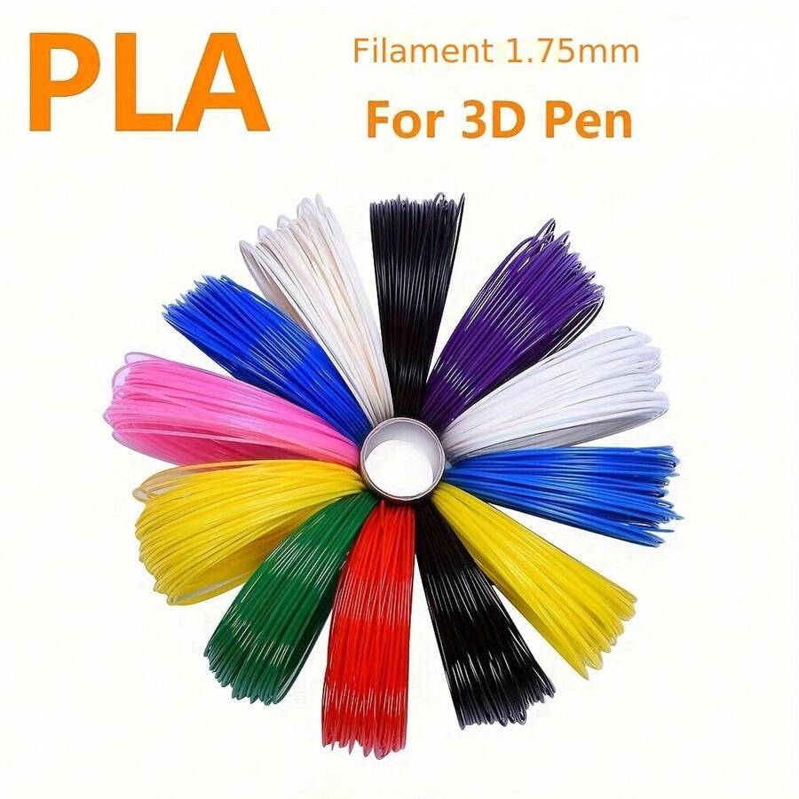 PLA 3D Printing Pen Filament, 3D Printing Filament, Available In 5 Colors, 10 Colors, 20 Colors, 30 Colors, Vibrant Non-Repetitive Colors, Spatial Design, 3D Doodle Material, Christmas Gift, New Year Gift