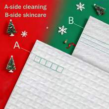 2 Boxes 26*30cm Christmas Disposable Face Towels, Large Size Facial Cleansing Wipes, Multi-Purpose Skincare, 40 Count/Box