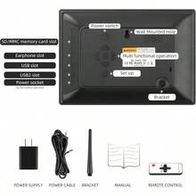 - Reloj de demencia digital de 10.1 pulgadas, brillo ajustable, recordatorios de reloj despertador y 3 modos de visualizacin, gran regalo para personas mayores y pacientes con Alzheimer - Negro + 7 inches - Ver 9