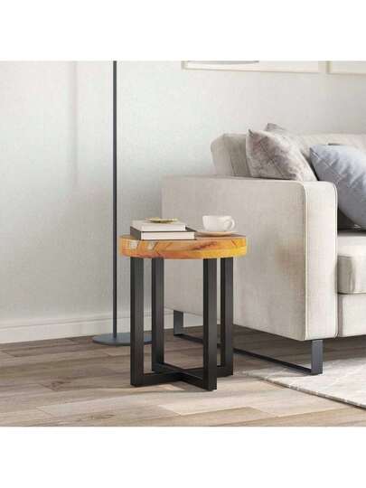 VidaXL Coffee Tafel 40x45 Cm Solid Teak Polyresin