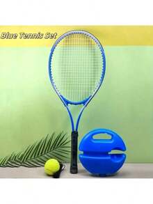 1pc Tennis Trainer With Elastic Rope, Suitable For Solo Tennis Practice, No Need For Partner, Training Assist Tool, Suitable For Adult Beginner Tennis Exercise Equipment, Water/Sand Fillable Tennis Base