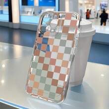 Funda de teléfono a prueba de golpes La funda transparente con diseño de azulejos a cuadros es compatible con varios modelos de , incluyendo la serie  17, 16, 15 y modelos más antiguos como el 14, 13, 12 y 11. Ofrece un diseño protector completo que es una funda de teléfono a prueba de golpes, ligera, de ajuste delgado y con parachoques suave. - 1 pieza - Ver 3
