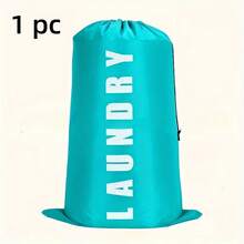 1 Storage Bag With Drawstring Closure, Large Capacity, Sturdy, Foldable, Easy To Carry, Very Suitable For Family, Travel, And Dormitory - Màu xanh lam - Xem 11