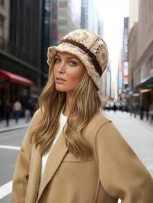 1pc Autumn/Winter New 5-Flower Bucket Hat, Fashion Versatile, Comfortable Fabric, Flattering, Suitable For Travel, Hiking, Shopping, Cycling, Gatherings And Various Occasions