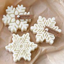 1 pieza Molde de vela con diseño de árbol de Navidad y copos de nieve para hacer manualidades con jabón, resina o yeso como decoración invernal y regalos hechos a mano