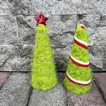 1/3件迷你圣诞树跨境圣诞桌架场景装饰托盘摆件圣诞装饰品家居圣诞礼物圣诞装饰 - 彩色 - 查看 5