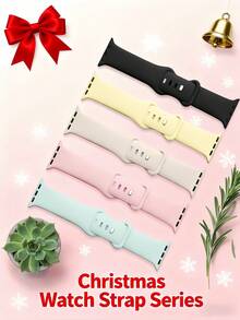 5pcs/Set Fashionable Silicone Sports Apple Watch Band Compatible With Apple Watch, Apple Watch Strap Compatible With 46/38/40/41/42/44/45/49mm, Compatible With Apple Watch Ultra2/Se/10/9/8/7/6/5/4/3/2/1 - 38mm/40mm/41mm - View 27