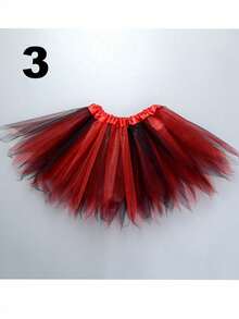 1 pièce Jupe en tulle à couches colorées violet et noir, jupon bouffant, jupe à cerceaux, convient pour les festivals, les fêtes, les accessoires de la Saint-Valentin - A - Voir 15