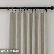 100% Blackout Curtains Thick Linen-Like Back Tab Curtains Burlap Window Treatment Thermal Insulated Privacy Protection Boho Drapes For Living Room Bedroom Dining Room - 卡布奇諾 - 查看 7