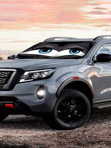 YAIUZGOO 59X27 Inch Funny Eyes Windshield Sun Shade For SUV Truck Cars Front Windows Sunshade Sun Visor Protector Blocks UV Rays