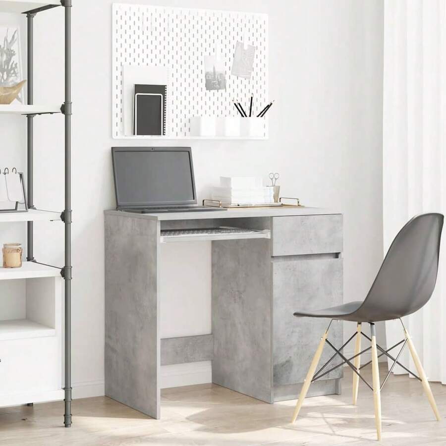 vidaXL Schreibtisch Betongrau 86x49x76 Cm Holzwerkstoff - Grigio - Visualizzare 1