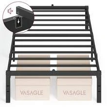 Single Metal Bed Frame, 90 X 190 Cm, Under-Bed Space, Modern Style, For Guest Room, Easy Assembly, Ink Black RMB131B01 - Black - View 8