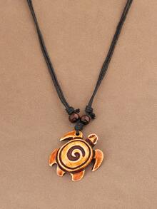 SUPBORA 1pc Fashionable Retro Turtle Pendant Adjustable Necklace, Vintage Sea Turtle Pendant Necklaces Suitable For Women Men Daily Wear Jewelry Gift - Brown - View 17