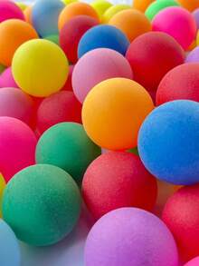 10pcs/20pcs/30pcs Colorful Ping Pong Cat Toys, Random Color - Multicolor - View 6