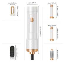 Multifunctional 5-In-1 Hot Air Brush Set, 3 Temperatures (50℃/78℃/105℃), Styling, Drying, Curling, Straightening, Hair Care, Travel-Friendly, Perfect Holiday Gift - EU C Type Plug(220-240V) - View 7