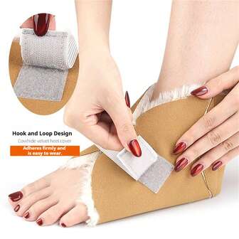 1pc Heel Pads Pillow With Thick Fleece For Foot Support Ankle Protection Pressure Relief