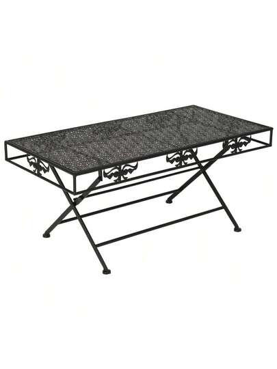 VidaXL Vintage Folding Coffee Tafel 100x50x45 Cm Metal Zwart