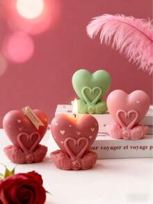 مجموعة قوالب سيليكون بشكل قلب وبجعة وفراشة، قوالب سيليكون ثلاثية الأبعاد لصنع الشموع المنزلية، شمع الذوبان، الصابون DIY للديكور، مرنة وسهلة التنظيف