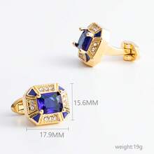 1 Pair High Quality Men's Jewelry Luxury Diamond Cufflinks Wedding Suit Accessories Business Gift - Silver - View 9